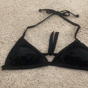 Body Glove Black Triangle Bikini Top with mesh detail size small